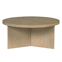 Sadie Graywash Wood Round Coffee Table