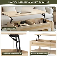 Lennox Natural Rattan Lift-Top Coffee Table