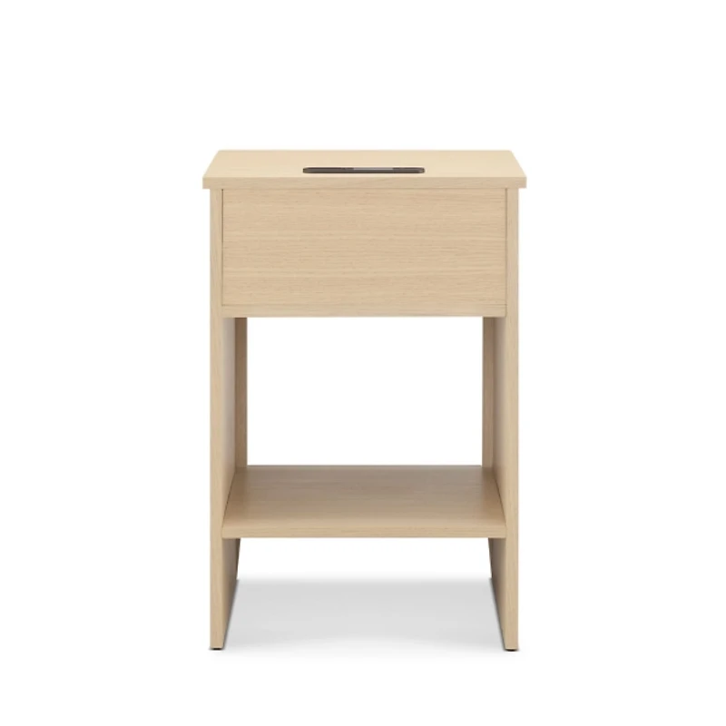 Lennox Natural Rattan Charging End Table