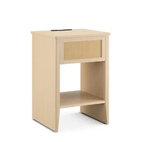 Lennox Natural Rattan Charging End Table