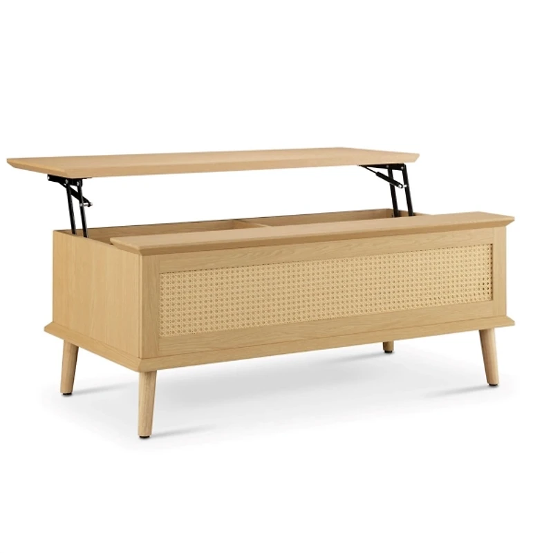 Teagan Natural Rattan Lift-Top Coffee Table