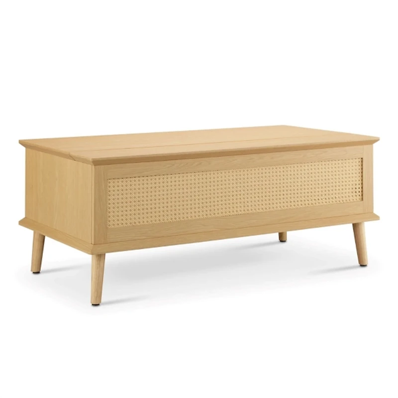Teagan Natural Rattan Lift-Top Coffee Table