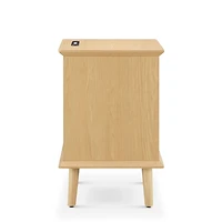 Teagan Natural Rattan Charging End Table