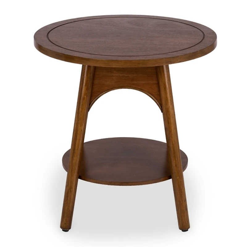 Kieran Round Natural Wood Side Table