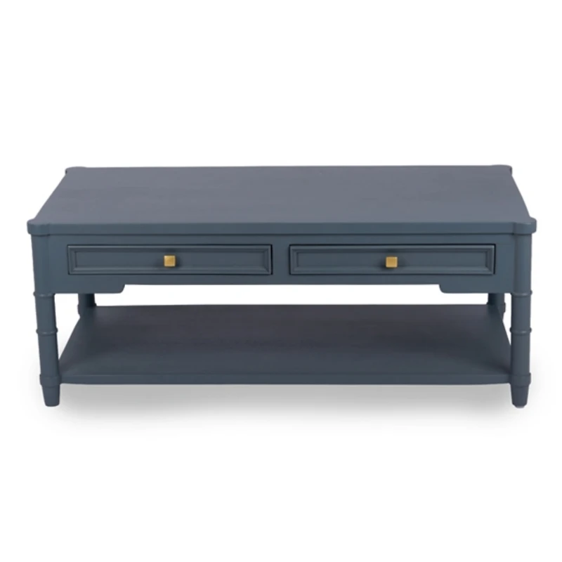 Genevieve French Blue Wood Coffee Table