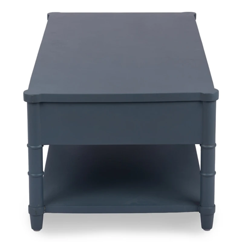 Genevieve French Blue Wood Coffee Table