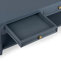Genevieve French Blue Wood Coffee Table