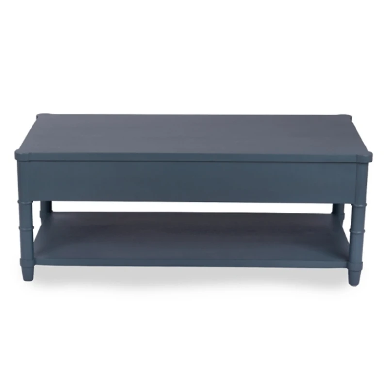 Genevieve French Blue Wood Coffee Table