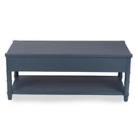 Genevieve French Blue Wood Coffee Table