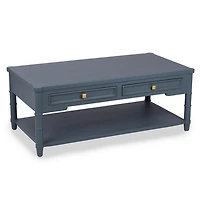 Genevieve French Blue Wood Coffee Table