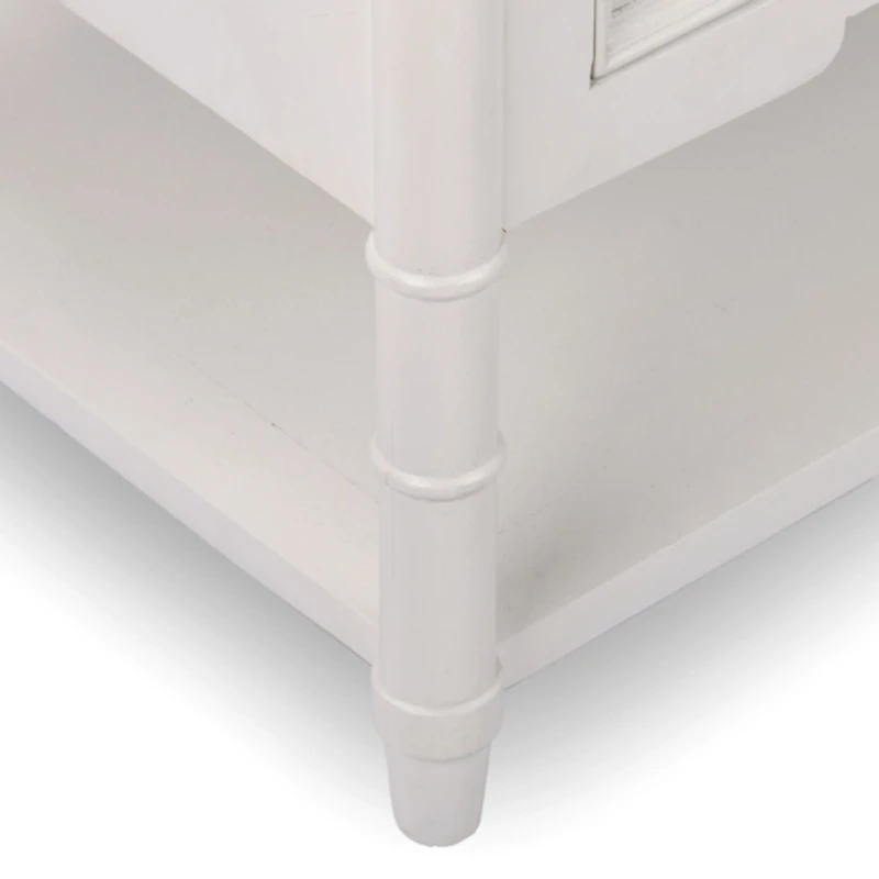 Genevieve White Wood Coffee Table