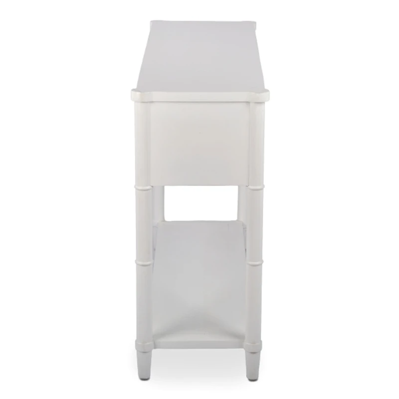 Genevieve White Wood Console Table