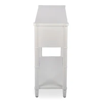 Genevieve White Wood Console Table
