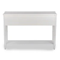 Genevieve White Wood Console Table