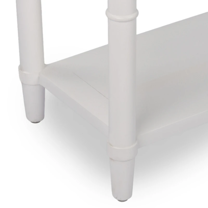 Genevieve White Wood Console Table