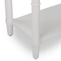 Genevieve White Wood Console Table