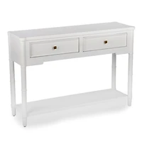 Genevieve White Wood Console Table