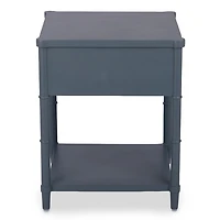 Genevieve French Blue Wood Side Table