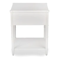 Genevieve White Wood Side Table