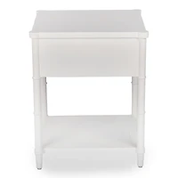Genevieve White Wood Side Table