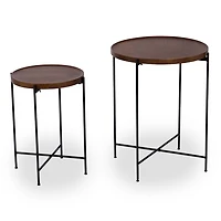 Round Oakdale Nesting Accent Tables, Set of 2