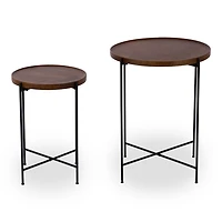 Round Oakdale Nesting Accent Tables, Set of 2