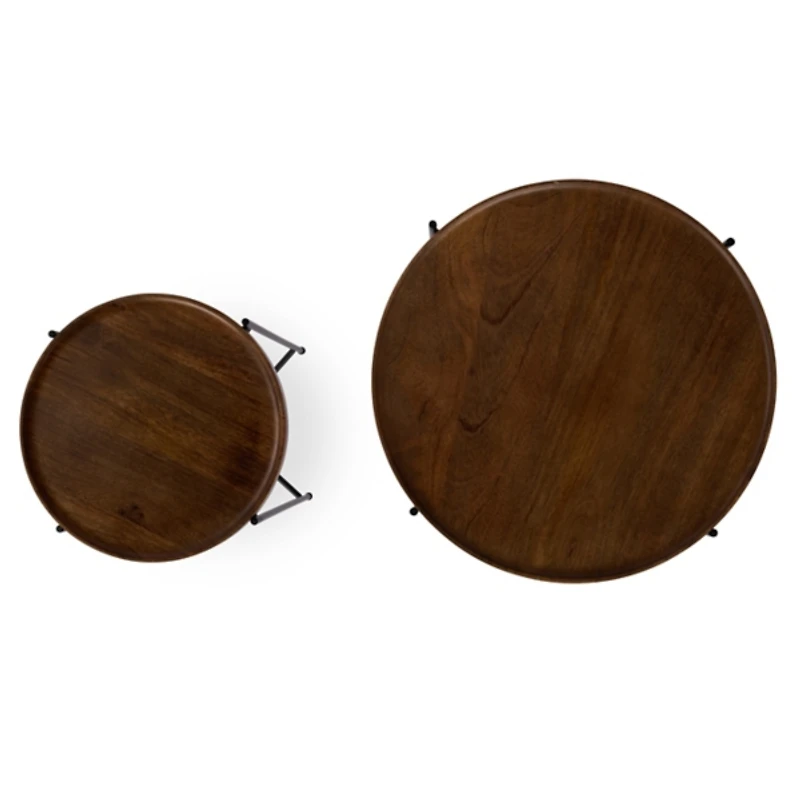 Round Oakdale Nesting Accent Tables, Set of 2
