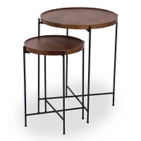 Round Oakdale Nesting Accent Tables, Set of 2