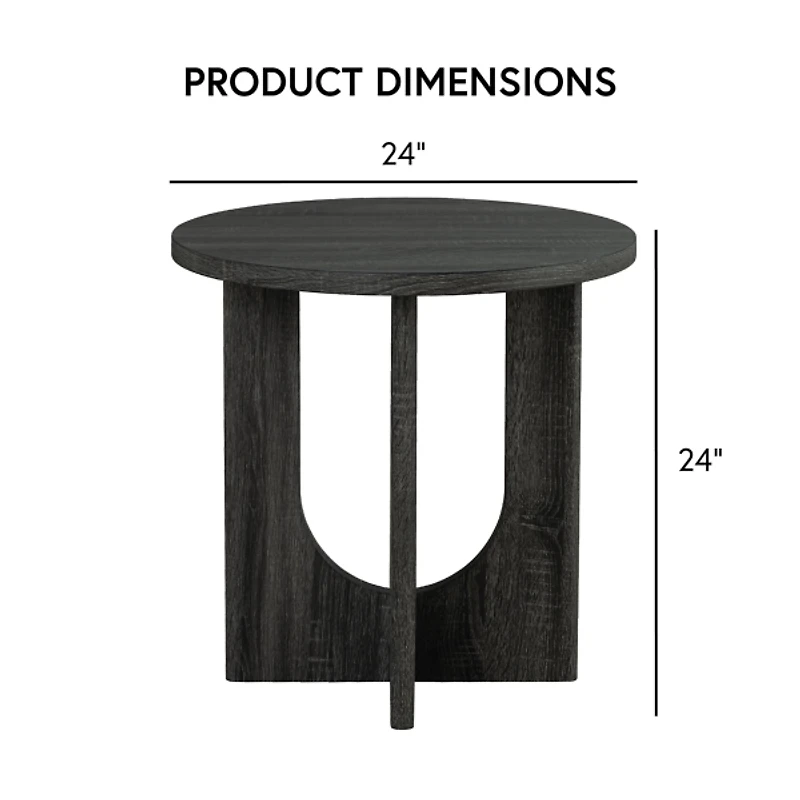 Calsen Gray Wood Occasional Tables, Set of 3