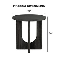 Calsen Gray Wood Occasional Tables, Set of 3