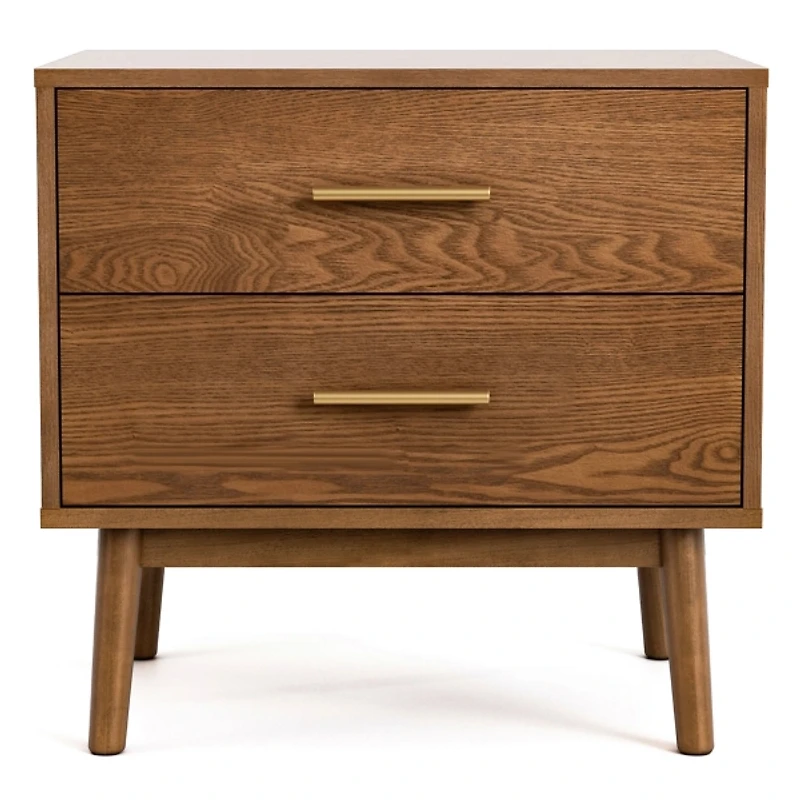 Riverstone Walnut 2-Drawer Nightstands, Set of 2