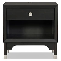 Forma Black Charging Nightstand with LED Light