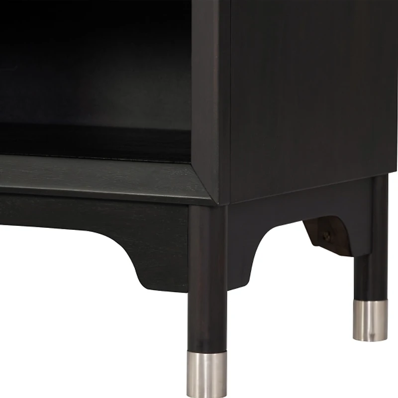 Forma Black Charging Nightstand with LED Light