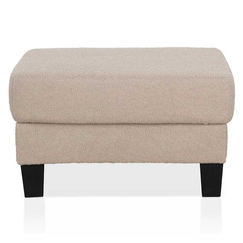 Colby Beige Boucle Storage Ottoman