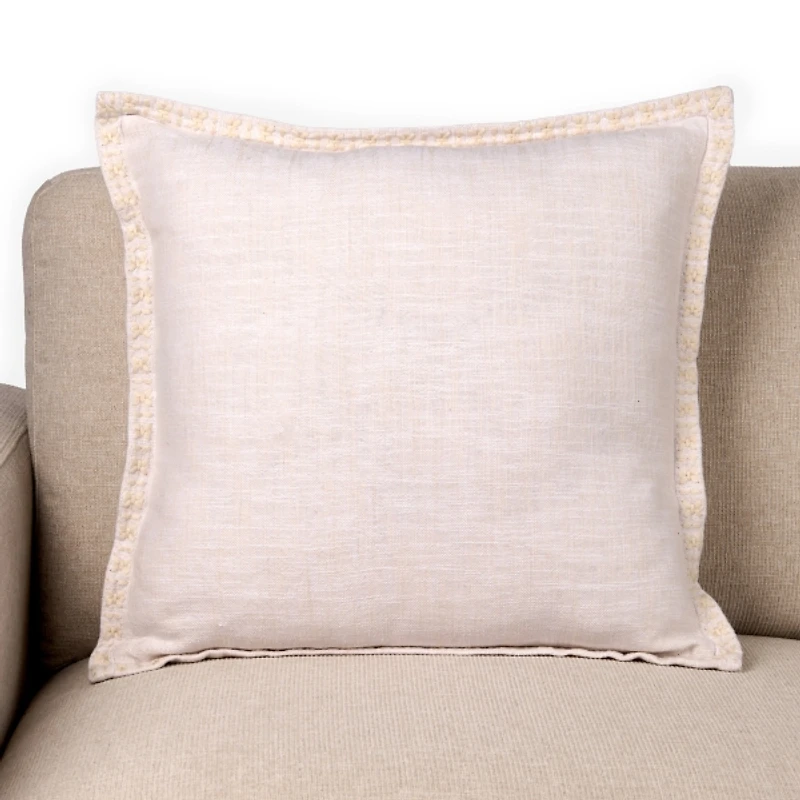 Satin Stitch Trim Pillow