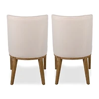 Capri Cream Upholstered Dining Chairs, Set of 2