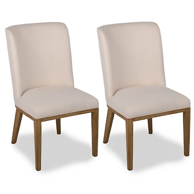 Capri Cream Upholstered Dining Chairs, Set of 2