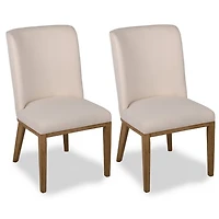 Capri Cream Upholstered Dining Chairs, Set of 2