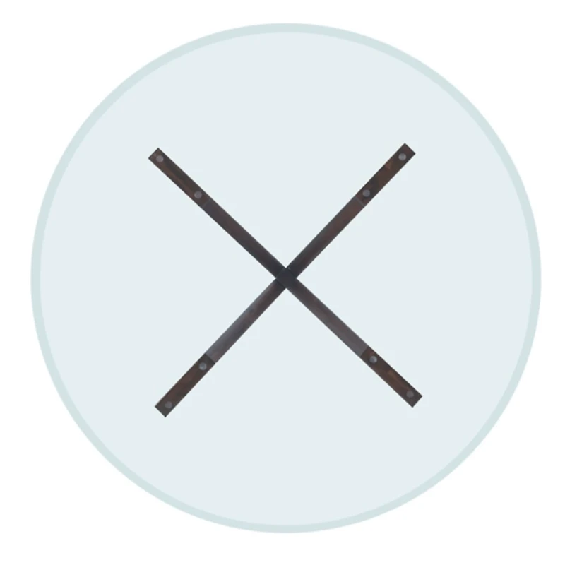 Auden Glass and Espresso Wood Round Dining Table