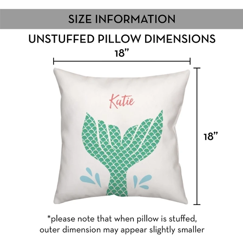 Personalized Mermaid Tail Pillow
