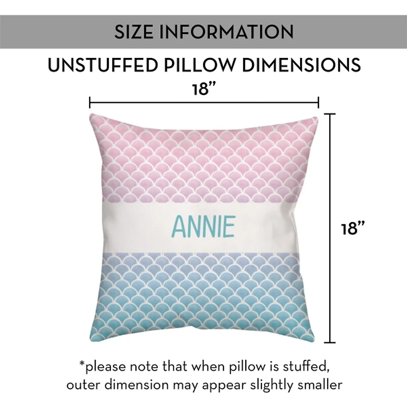 Personalized Mermaid Scales Pillow