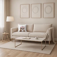 Sloth with Flower Crown Pillow