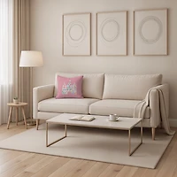 Pink Floral Castle Pillow