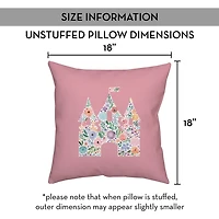 Pink Floral Castle Pillow