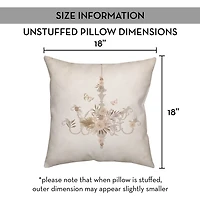 Ivory Floral Chandelier Pillow