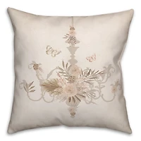 Ivory Floral Chandelier Pillow