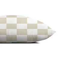 Green Be Kind Checkered Pillow