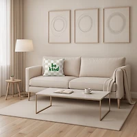 Green Be Kind Checkered Pillow