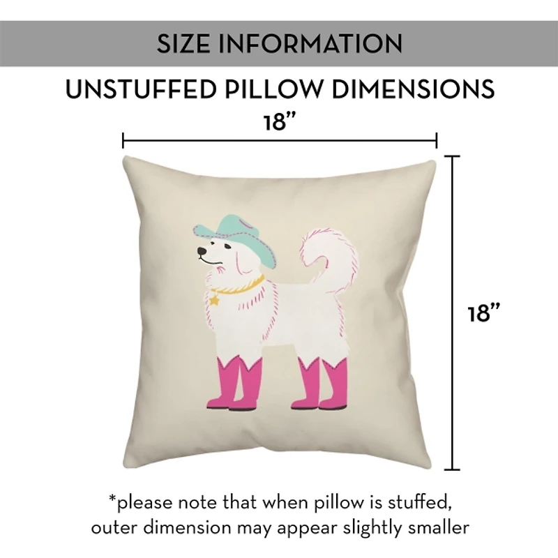 Ivory Cowgirl Doggie Pillow
