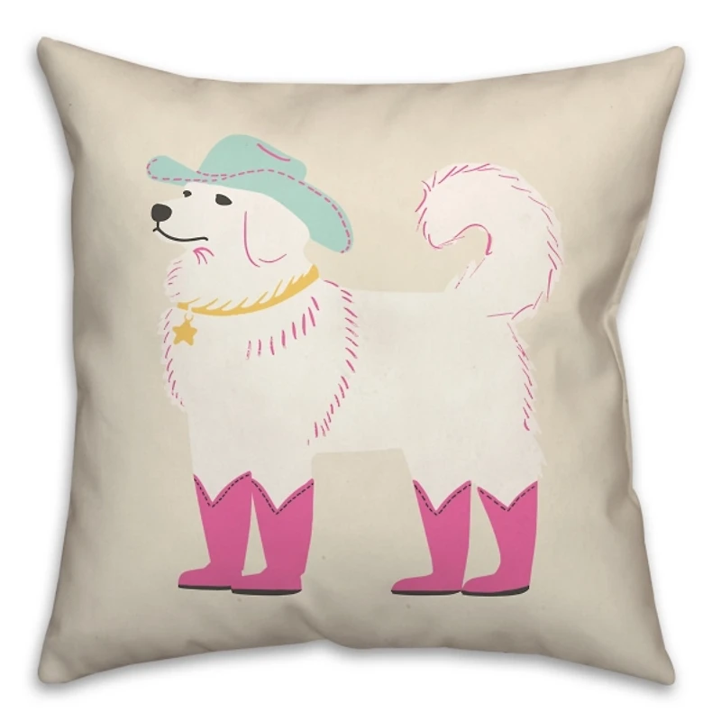 Ivory Cowgirl Doggie Pillow